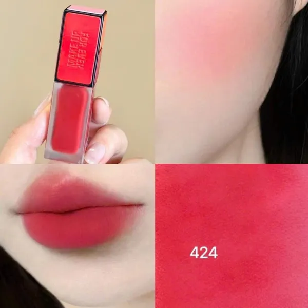 Son Kem Lì Make Up For Ever Artist Liquid Color 424 Rouge For Ever Màu Đỏ Hồng Dâu