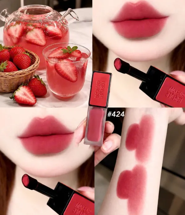 Son Kem Lì Make Up For Ever Artist Liquid Color 424 Rouge For Ever Màu Đỏ Hồng Dâu