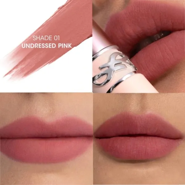 Son Kem Và Má Hồng Yves Saint Laurent YSL Lovenude Lip Blusher 1 Undressed Pink Màu Nude Hồng Đào Mini 1g