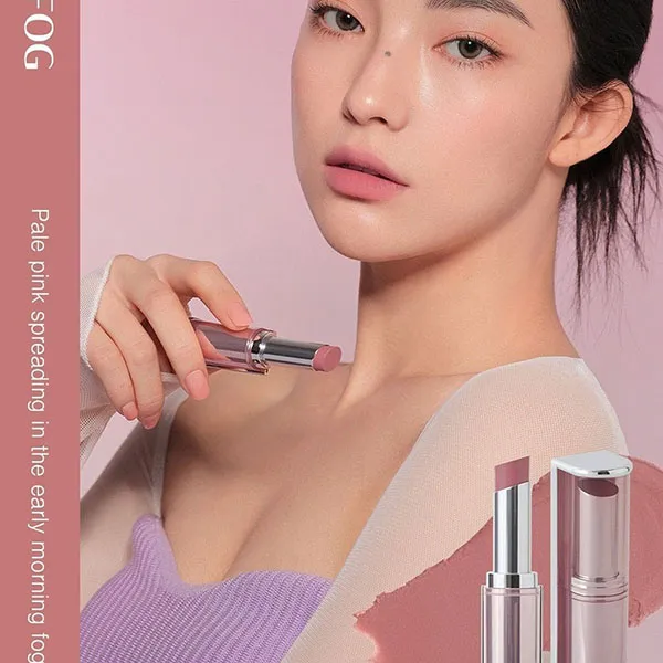 Son Lì 3CE Blur Matte Lipstick In The Fog Màu Hồng Tím Nude
