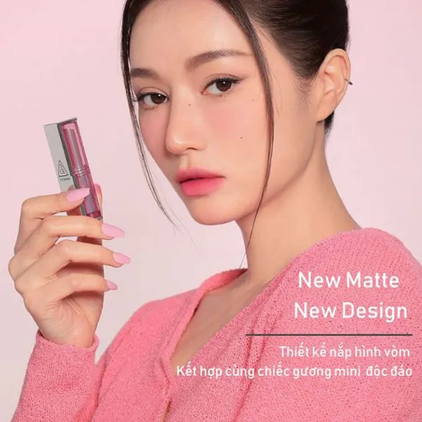 Son Lì 3CE Blur Matte Lipstick Misty Day Màu Hồng Đào San Hô