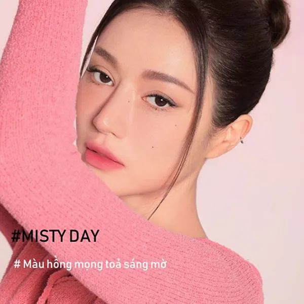 Son Lì 3CE Blur Matte Lipstick Misty Day Màu Hồng Đào San Hô