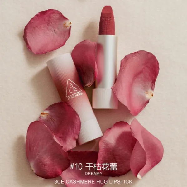 Son Lì 3CE Cashmere Hug Lipstick 10 Dreamy Màu Hồng Nâu 3.5g