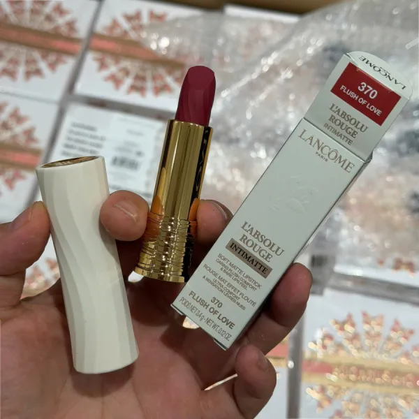 Son Lì Lancôme L'absolu Rouge Intimatte 370 Flush Of Love Màu Hồng Gỗ