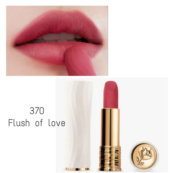 Son Lì Lancôme L'absolu Rouge Intimatte 370 Flush Of Love Màu Hồng Gỗ