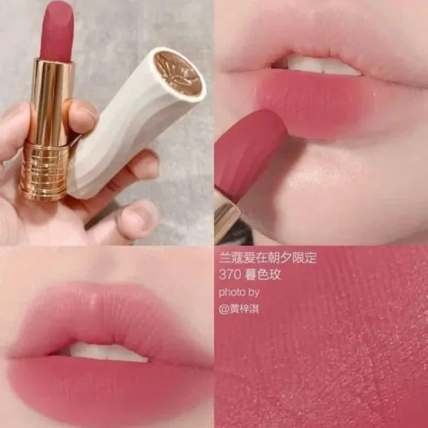Son Lì Lancôme L'absolu Rouge Intimatte 370 Flush Of Love Màu Hồng Gỗ