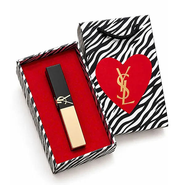 Son Lì Yves Saint Laurent YSL The Slim Couture Matte Lipstick Màu 1977 Pink Voyage Hồng Đào (Kèm Hộp + Túi Giấy)