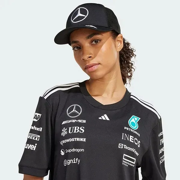 Mũ Adidas Mercedes Amg Petronas Formula One Team Mechanics Climacool Trucker Cap Black JX1418 Màu Đen Size OSFW
