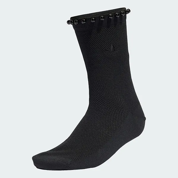 Tất Cao Cổ Nữ Adidas Pair Of Mid Ankle Socks Pearls KD8380 Màu Đen Size XS