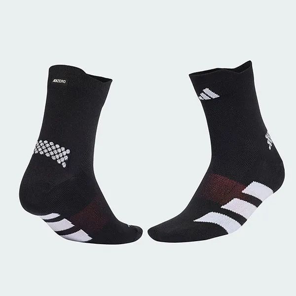 Tất Cao Cổ Unisex Adidas AdizeroMid Ankle Socks KR8958 Màu Đen Họa Tiết Size S