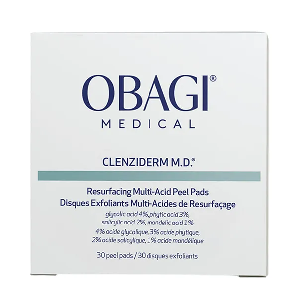 Tẩy Tế Bào Chết Obagi Clenziderm M.D. Resurfacing Multi-Acid Peel Pads 30 Miếng