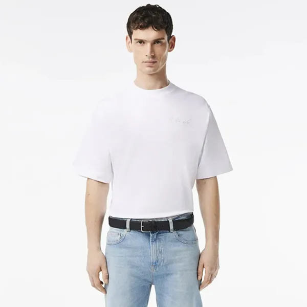 Thắt Lưng Nam Lacoste Men's Piqué-Effect Belt RC4099 - 000 Màu Đen Size 90