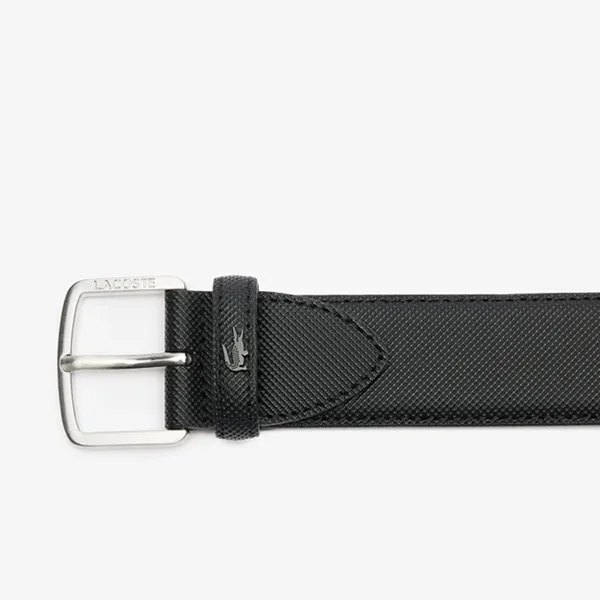 Thắt Lưng Nam Lacoste Men's Piqué-Effect Belt RC4099 - 000 Màu Đen Size 90
