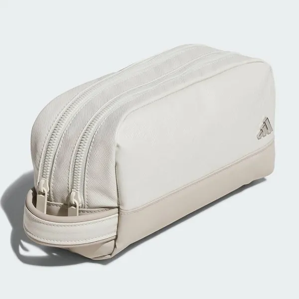 Túi Cầm Tay Adidas Pu Leather 2 Zip Pouch JZ4379 Màu Xám Nhạt