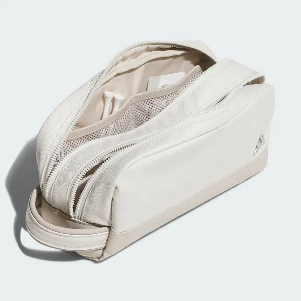 Túi Cầm Tay Adidas Pu Leather 2 Zip Pouch JZ4379 Màu Xám Nhạt