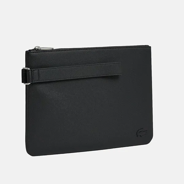 Túi Cầm Tay Nam Lacoste Zip-Closure Pouch With Wrist Strap NH5082 - 000 Màu Đen
