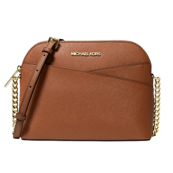 Túi Đeo Chéo Nữ Michael Kors MK Jet Set Travel Medium Dome Crossbody Bag 35F1GTVC6T Màu Nâu
