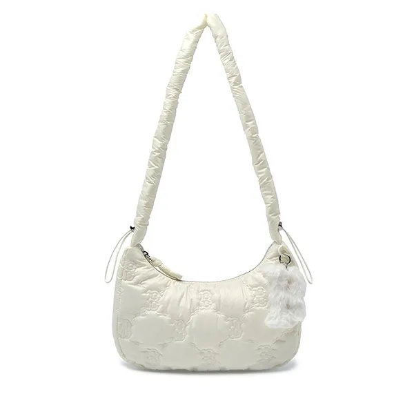 Túi Đeo Chéo MLB Dia Monogram Candy Padded Hobo Bag Boston Red Sox 3ABQSP16N 43CRS Màu Kem