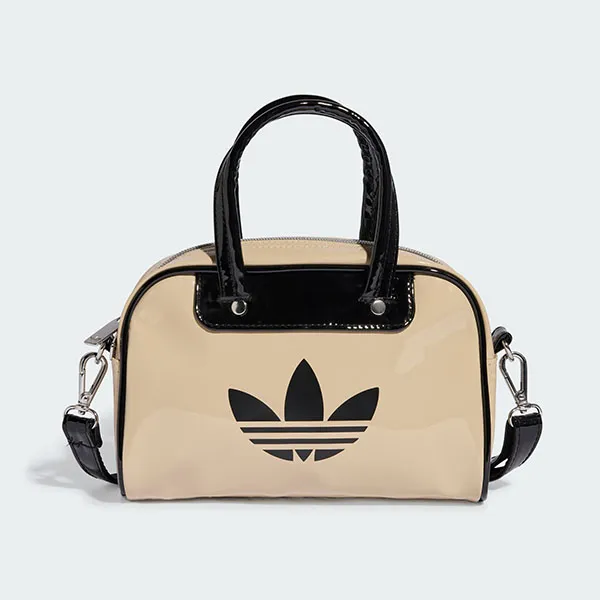 Túi Đeo Chéo Nữ Adidas Bowling Mini Adicolor KD7841 Màu Be Đen