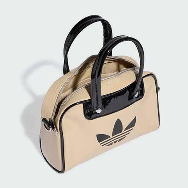 Túi Đeo Chéo Nữ Adidas Bowling Mini Adicolor KD7841 Màu Be Đen