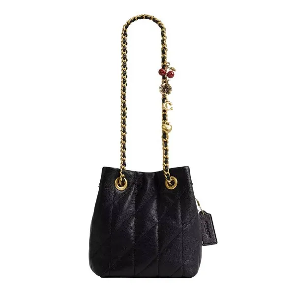 Túi Đeo Chéo Nữ Coach Jade Drawstring Bag With Quilting CER88 Màu Đen