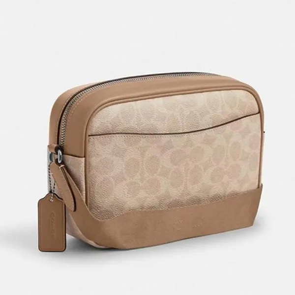 Túi Đeo Chéo Nữ Coach Jamie Camera Bag Signature Canvas Stripe CZ185 Màu Beige