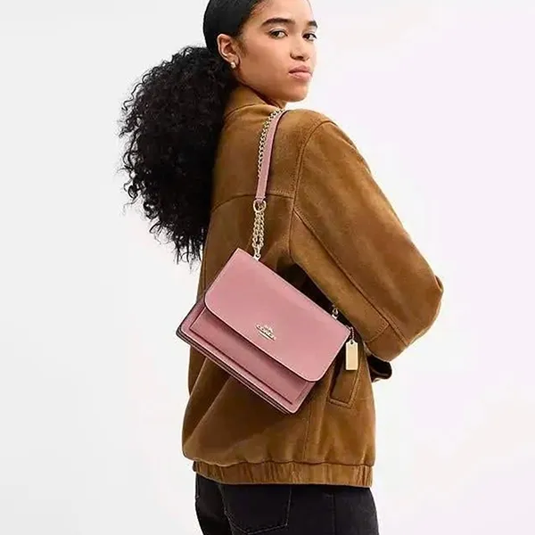 Túi Đeo Chéo Nữ Coach Klare Crossbody Bag Gold Pink Petal CB197 Màu Hồng