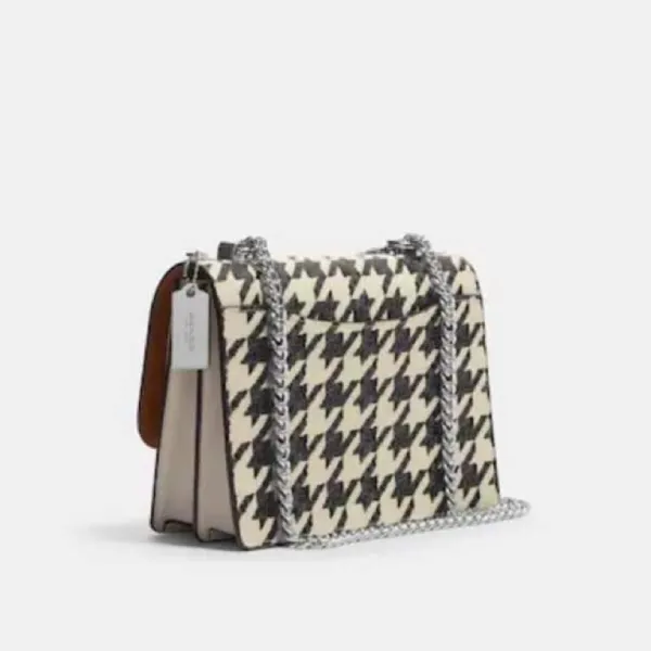 Túi Đeo Chéo Nữ Coach Klare Crossbody With Houndstooth Print CJ625 Màu Đen Trắng