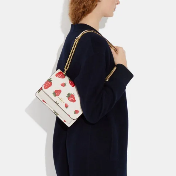 Túi Đeo Chéo Nữ Coach Klare Crossbody With Wild Strawberry Print CH333 Màu Trắng