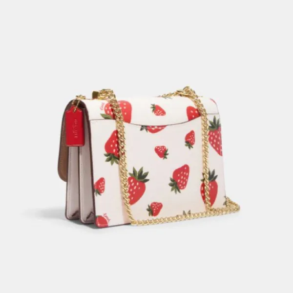 Túi Đeo Chéo Nữ Coach Klare Crossbody With Wild Strawberry Print CH333 Màu Trắng
