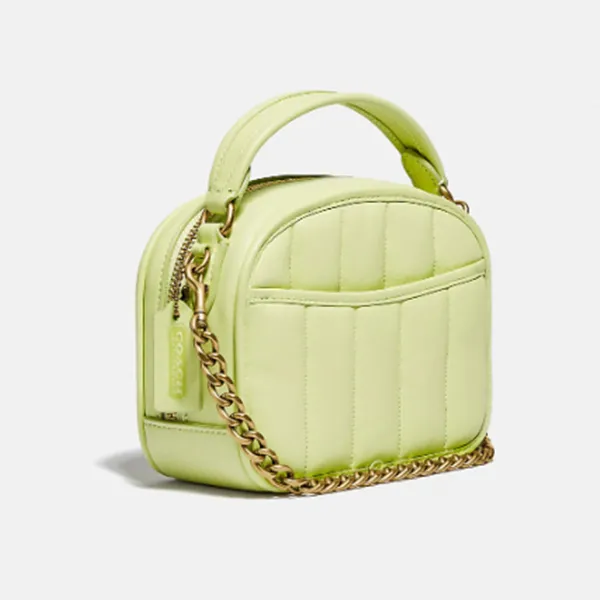 Túi Đeo Chéo Nữ Coach Lunchbox Top Handle With Quilting C4678 Màu Xanh Cốm