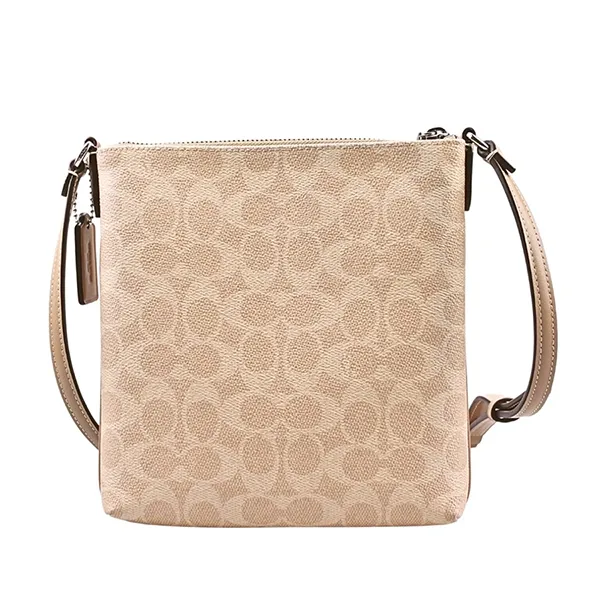 Túi Đeo Chéo Nữ Coach Mini Rowan File Top Zip Crossbody Bag Signature Canvas CW325 Màu Beige