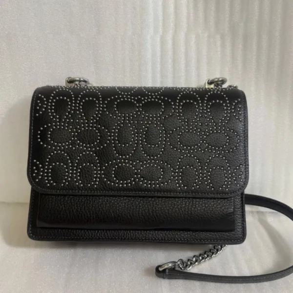 Túi Đeo Chéo Nữ Coach Signature Rivets Klare Crossbody CX260 Màu Đen