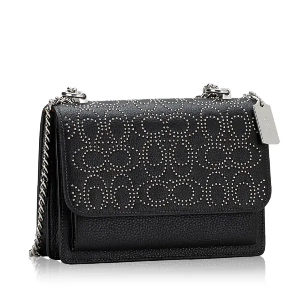 Túi Đeo Chéo Nữ Coach Signature Rivets Klare Crossbody CX260 Màu Đen