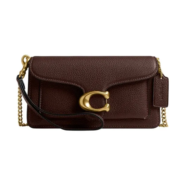 Túi Đeo Chéo Nữ Coach Tabby Chain Crossbody Bag 19 CBF14 Màu Nâu Đậm