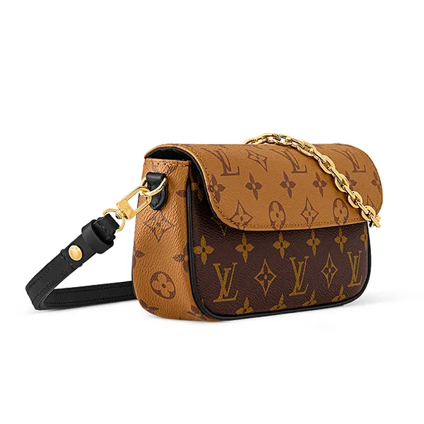 Túi Đeo Chéo Nữ Louis Vuitton LV Wallet On Chain Ivy Bag M26587 Màu Nâu