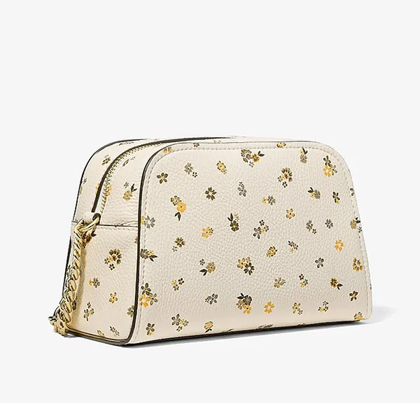 Túi Đeo Chéo Nữ Michael Kors MK Ashton Extra-Small Floral Printed Camera Crossbody Bag 35F6G9QC0Y Màu Kem