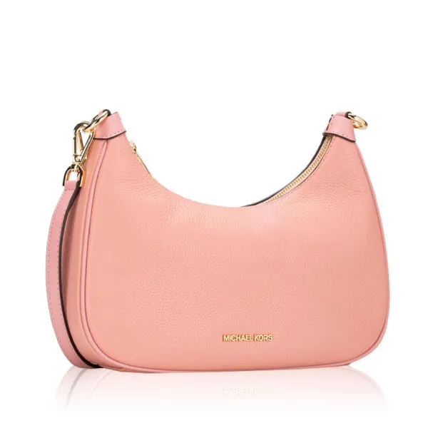 Túi Đeo Chéo Nữ Michael Kors MK Cora Leather Large Zip Pouchette Primrose 35S2G4CW3L Màu Hồng San Hô