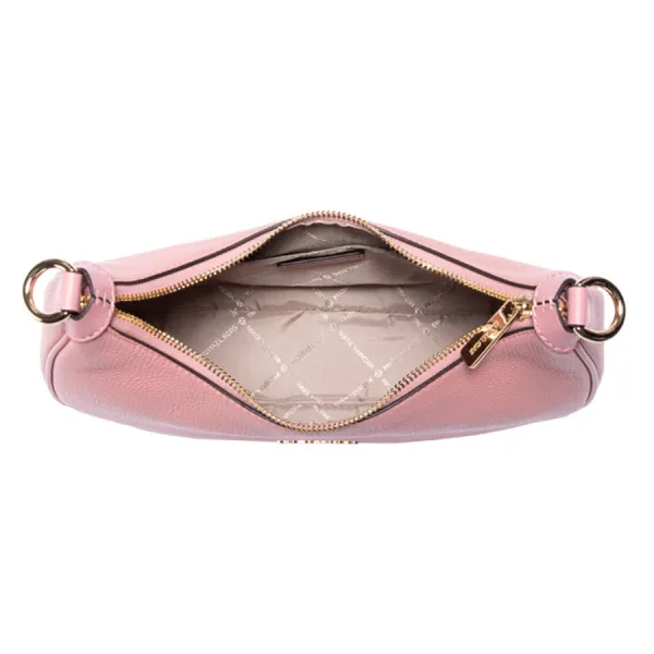 Túi Đeo Chéo Nữ Michael Kors MK Cora Leather Large Zip Pouchette Primrose 35S2G4CW3L Màu Hồng San Hô