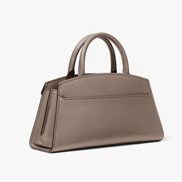 Túi Đeo Chéo Nữ Michael Kors MK Greta Small Leather Satchel 35F6SG8S1L Màu Xám