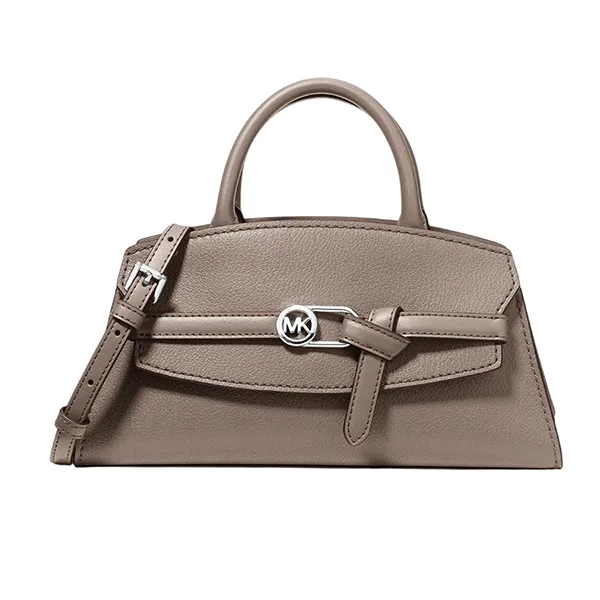 Túi Đeo Chéo Nữ Michael Kors MK Greta Small Leather Satchel 35F6SG8S1L Màu Xám