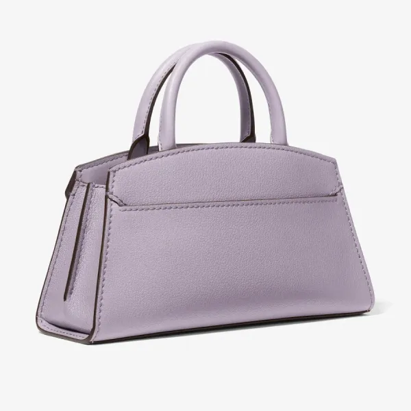 Túi Đeo Chéo Nữ Michael Kors MK Greta Small Leather Satchel Lilac 35F6SG8S1L Màu Tím Pastel