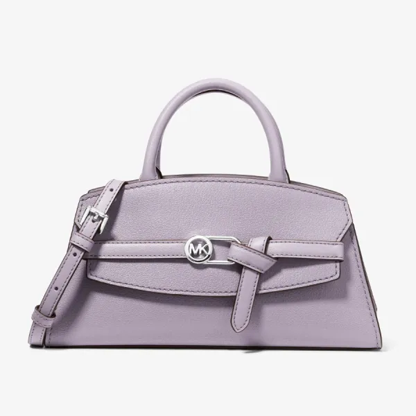 Túi Đeo Chéo Nữ Michael Kors MK Greta Small Leather Satchel Lilac 35F6SG8S1L Màu Tím Pastel