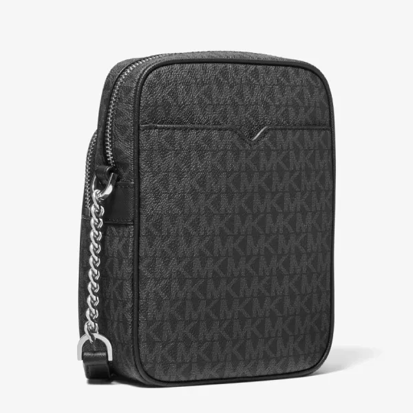 Túi Đeo Chéo Nữ Michael Kors MK Jet Set Travel Medium Logo Crossbody Bag 35F1STVC2B Màu Đen