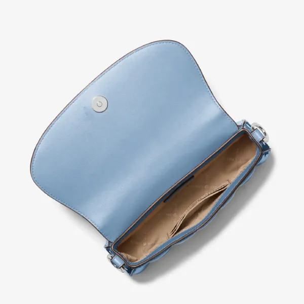 Túi Đeo Chéo Nữ Michael Kors MK Mila Small Patent Convertible Crossbody Bag 35T5SIMC5A Màu Xanh Pastel