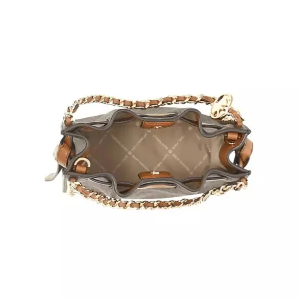 Túi Đeo Chéo Nữ Michael Kors MK Mina Small Signature Logo Chain Crossbody 35H3G4MC1B Màu Trắng