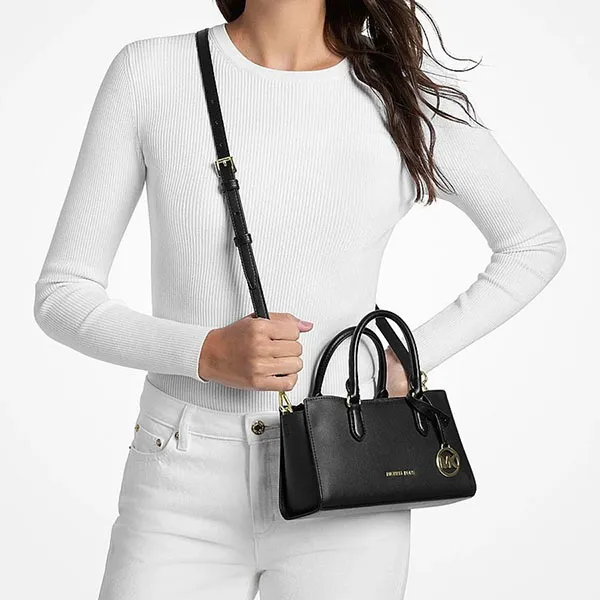 Túi Đeo Chéo Nữ Michael Kors MK Outlet Arden Small Messenger Bag 35F5G4XM1L Màu Đen
