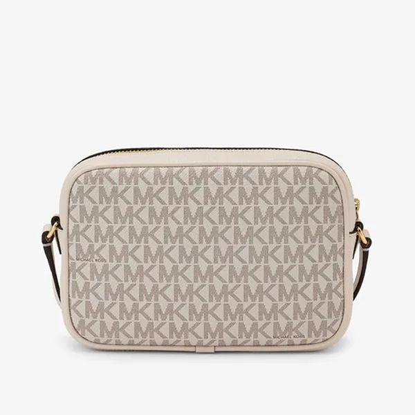 Túi Đeo Chéo Nữ Michael Kors MK Small Signature Logo Camera Crossbody Bag 35R6GTVC5B Màu Trắng