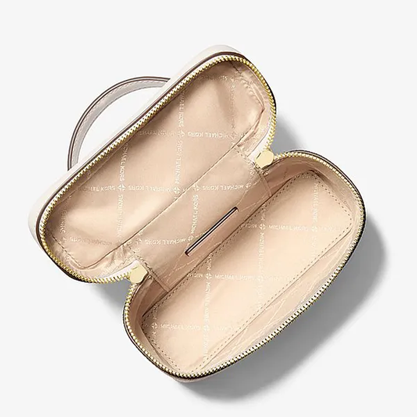 Túi Đeo Chéo Nữ Michael Kors MK Vivi Small Signature Logo Vanity Crossbody Bag 35F6GVFC5B Màu Trắng