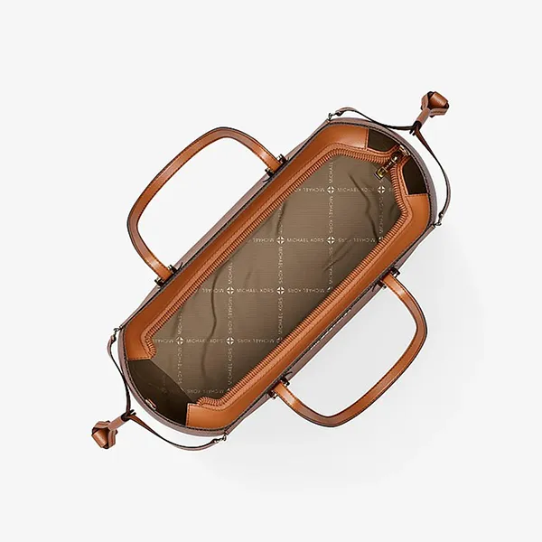 Túi Đeo Chéo Nữ Michael Kors MK Voyager Extra-Small Saffiano Leather Convertible Crossbody Bag 35R6GV6T0L Màu Nâu